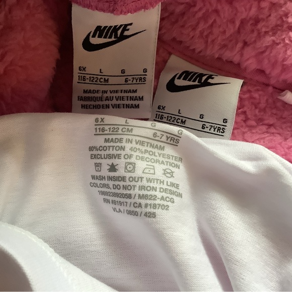 Nike girls 3pc fleece vest set size 6X(NWT)~PRICE IS FIRM~ - Picture 6 of 8